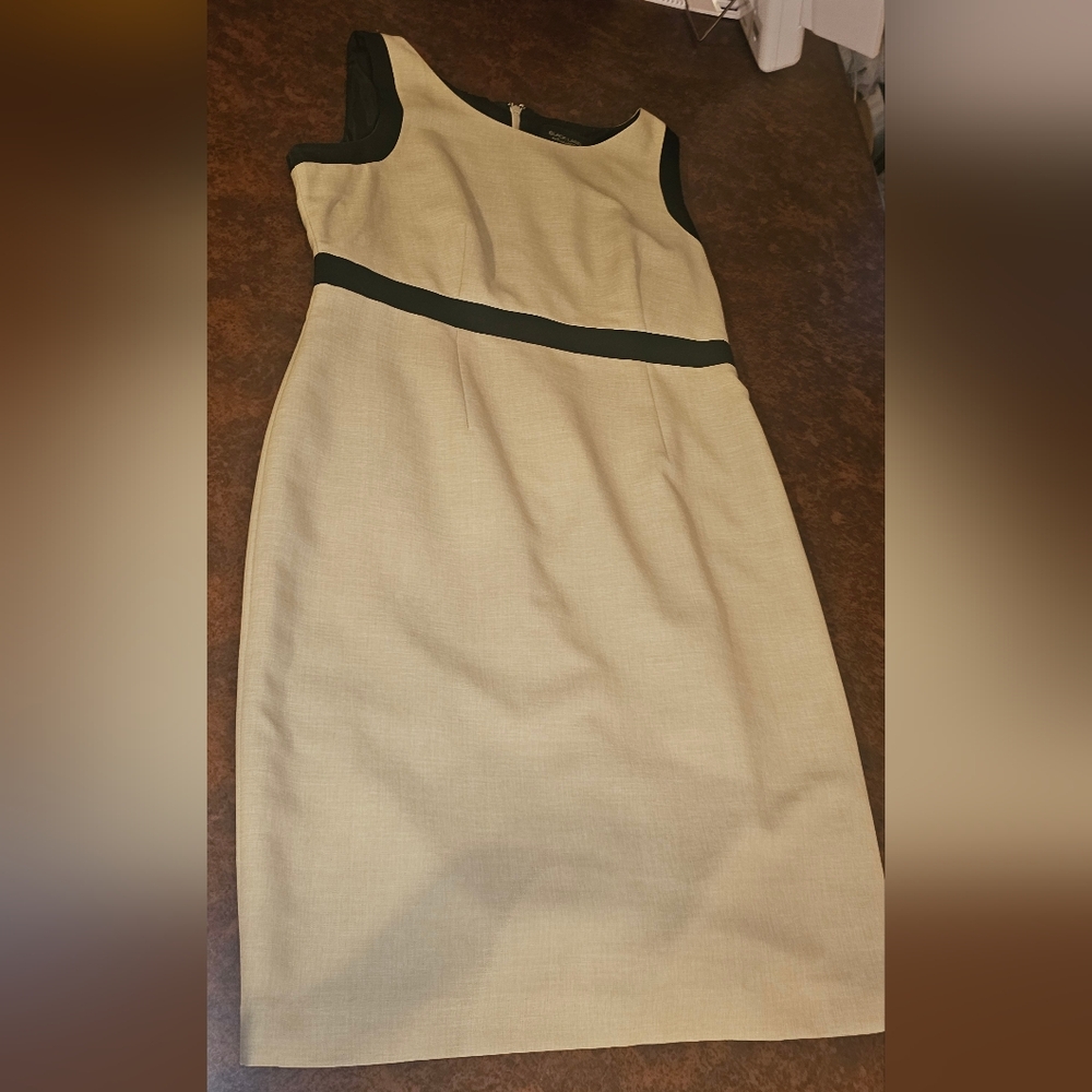 Black Label by Evan-Picone Sleeveless Yellow Sheath Midi Dress Women's Size 12